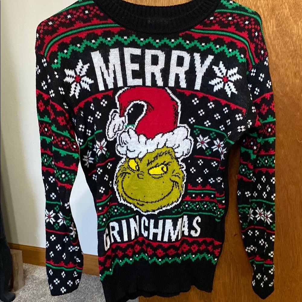 Merry Grinchmas Black Sweater